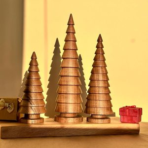Ornement de Noël en bois fait main de haute qualité, rustique, marron, mini décoration de table pour les fêtes, forme personnalisée, cadeau décoratif - Product Image 4