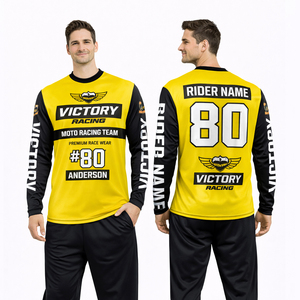 Custom Sublimation Motocross Jersey Long Sleeve Breathable Off-<b>Road</b> Dirt Bike Gear Mesh Panels MX ATV Enduro Riding Shirt - Product Image 3