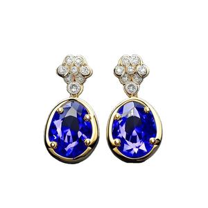 Handmade 925 Sterling Silver <b>Drop</b> <b>Earrings</b> With Created Gemstone Zircon <b>Fashion</b> Jewelry for Women - Product Image 1