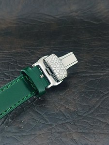 Reloj con Diamantes Cultivados en Laboratorio para Mujer |   Reloj de Lujo con Incrustaciones de Diamantes |   Esfera Verde con Cristal de Zafiro |   Regalo para Ella - Product Image 2