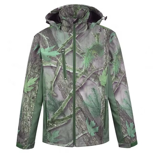 <b>Men's</b> Camouflage Hooded Waterproof <b>Jacket</b> Outdoor Hunting Hiking Coat Casual Windproof Polyester Shell Sublimation Print - Product Image 2