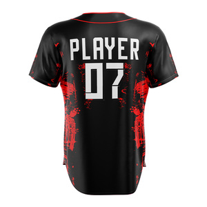 Nouveaux maillots de baseball unisexes, grandes tailles, écologiques, 100% polyester, manches courtes, logo personnalisé imprimé sur le devant, maillots d'équipe professionnelle - Product Image 6