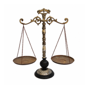 Antique Brass Balance Scale Jewelry Stand Vintage Necklace Holder Earring Organizer Display Rack for Rings Bracelets and Decor - Product Image 1