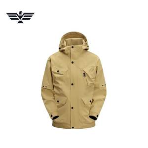 Chaqueta de Invierno con Capucha Impermeable Clásica Personalizable para Hombre, Estilo Urbano, Cortavientos, Informal, con Múltiples Bolsillos Delanteros - Product Image 1