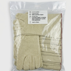 Precio Económico 400 °   Guantes Resistentes al Calor 100% Algodón Terry para Trabajo Industrial en Panaderías, Manipulación de Hornos y Seguridad - Product Image 3