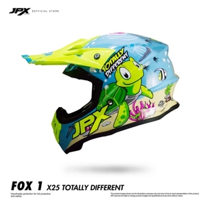 Le casque de motocross JPX Fox1 Motif X 25 offre une protection supérieure et un style audacieux pour une expérience de motocross ultime. - Product Image 1