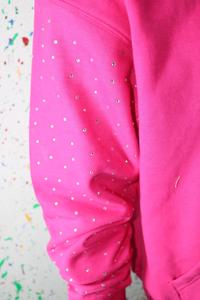 เสื้อฮู้ดดี้สีชมพู GG ซิป ผ้าฝ้าย 100% สำหรับผู้ชาย ใส่ในฤดูหนาว - Product Image 5