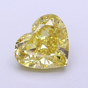 Diamant de laboratoire cultivé en laboratoire, 2,01 carats, jaune intense fantaisie, clarté VS1, taille brillant modifiée, finition EX, diamant jaune CVD synthétique - Product Image 1