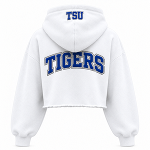 Sudadera con Capucha Corta Personalizada para Mujer, Oversize, de Forro Polar Grueso, Bordada, Estilo Universitario, Streetwear, Marca Privada OEM - Product Image 2