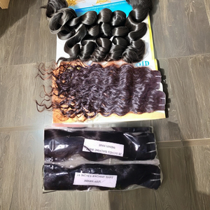 Cabello ondulado brasileño virgen, 20 pulgadas, mejor calidad, indio, remy, tejido de cabello humano de un solo donador - Product Image 1