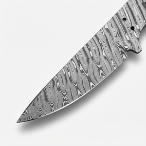 Lame de couteau en acier Damas faite à la main, pleine longueur, pour le dépecage et la chasse, fourniture pour la fabrication de couteaux DIY, vente en gros, directement du fabricant - Product Image 6