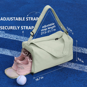 Sac de sport d'extérieur imperméable grande capacité avec compartiment à chaussures, logo personnalisé, bonne qualité, bandoulière réglable - Product Image 4