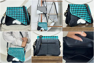 Sac bandoulière personnalisé en cuir de vachette fait main, collection Mars 2026, sac à rabat à carreaux tendance de qualité supérieure, sur mesure - Product Image 3