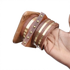 Brazalete de Madera Natural Hecho a Mano para Mujer, Joyería de Madera de Estilo Vintage Ecológica, Proveedor Mayorista - Product Image 1