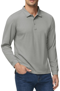 Knitted Solid Eco-Friendly Casual Plus Size Athletic Fit Breathable Long Sleeve Men's for <b>Shirt</b> - Product Image 5