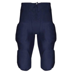 Pantalones de Fútbol Americano Acolchados para Hombre, Cierre de Botones, Color Azul Marino Sólido, Corte Atlético, para Adultos, Todas las Temporadas, Absorción de Humedad Frontal - Product Image 1