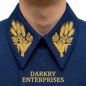 Service de Fabrication de Badges Personnalisés pour Vêtements, avec Broderie Dorée à la Main, Perles de Luxe Durables et Grand Motif Nœud de Blé - Product Image 4