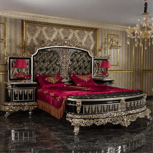 Premium Royal <b>Wardrobe</b> Black Gold Finish Italian Baroque Classic Solid Mahogany Hand-Carved Luxury Bedroom Furniture Customized - Product Image 6