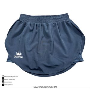 MAWRA Jupe 2 en 1 bleu marine pour femme, taille élastique, respirante, en spandex, jupe intérieure de compression pour femme - Product Image 3