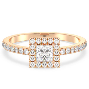 Anillos de compromiso solitarios de plata de ley 925 con moissanita de diseño original REYES para mujer, joyería de boda con certificado GRA. - Product Image 1