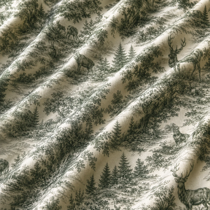 Woodland <b>Toile</b> Scenic Printed Upholstery <b>Fabric</b> By The Yard Rustic Forest Landscape Botanical Nature Pattern Textile for Decor - Product Image 5