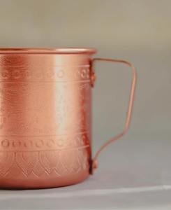Taza de Café de Cobre Puro con Diseño de Diamantes, Modelo Moscow Mule, Precio de Mayoreo Directo de Fábrica - Product Image 3