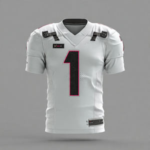 Camiseta de Fútbol Americano Sublimada Personalizada para Hombre, Camiseta Deportiva de Entrenamiento con Cuello en V, Camiseta de Fútbol de Malla para Hombre - Product Image 4