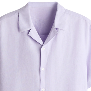 Chemise décontractée en mélange de lin, coupe décontractée, boutonnée sur le devant, idéale pour les vacances d'été, respirante et légère, personnalisable - Product Image 4