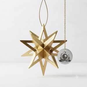 Pendentif étoile 3D multicouche en laiton pour espaces intérieurs, ambiance festive et décorations saisonnières - Product Image 1