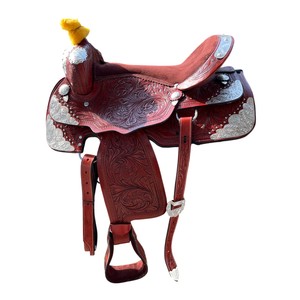 Latest Real International Saddlery Portable Leather Western Dressage Saddle <b>Plastic</b> <b>Tree</b> Durable Comfortable for Horses Riders - Product Image 1