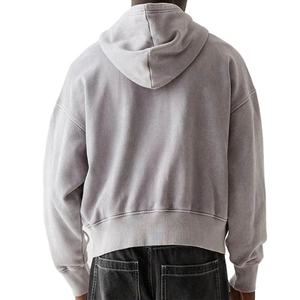 Heavyweight Oversized Boxy Zip up Sudadera con capucha corta con cremallera personalizada Hombres Drop Shoulder Streetwear Sudaderas con capucha y sudaderas para hombres 2026 - Product Image 5