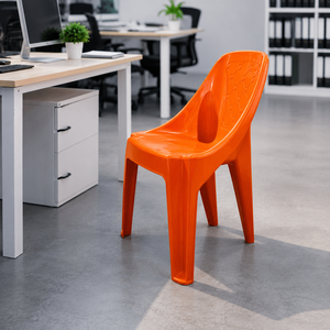 Modern Durable Lightweight Portable Stackable Waterproof Plastic Box Chair with Ergonomic Design for Living Room Home Furniture - Product Image 4