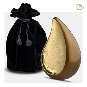 Pet Cremation Urn Teardrop Shape Black White Paw Print Design <b>Memorial</b> <b>Keepsake</b> for Pets Ashes Classic Design Tear Drop Urn - Product Image 5