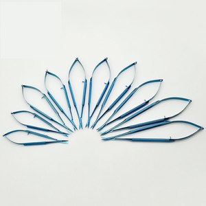 Pinzas de microcirugía Castroviejo doradas, instrumentos quirúrgicos dentales para cirugía menor y procedimientos oftalmológicos, de acero metálico, eléctricas. - Product Image 3