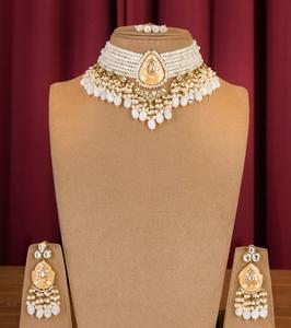 ชุดสร้อยคอประดับมอยส์ซาไนต์ชุบทองเหลืองคุณภาพดีไซน์สวยงาม พร้อมต่างหูแบบติกก้า คอลเลคชั่นคลาสสิกสำหรับงานปาร์ตี้สำหรับผู้หญิง - Product Image 3