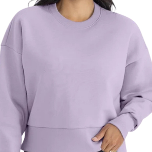 Sudadera extragrande de forro polar para mujer, cuello redondo, estilo casual, ropa de moda urbana, proveedor al por mayor - Product Image 3