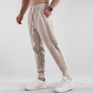 Pantalon de jogging en molleton doux pour homme, coupe décontractée, avec cordon de serrage réglable, pour le sport, la course et le fitness - Product Image 3