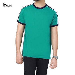 Camiseta de punto de algodón de 220 GSM para hombre, tela suave y transpirable, uso diario informal de verano - Product Image 1
