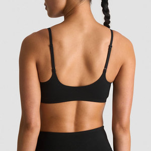 Soutien-gorge de sport à bretelles pour femme de haute qualité, personnalisable OEM, uni, pour l'entraînement, ajusté, en élasthanne et spandex, pour la course en extérieur - Product Image 2