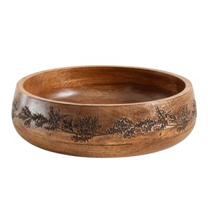 Bol de service artisanal en bois de manguier, écologique, décoratif, pour fruits, noix et décoration de table basse, accents de décoration intérieure - Product Image 3