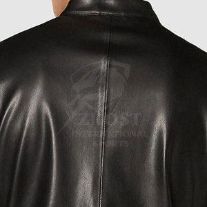 Chaquetas de Cuero para Hombre a la Moda, Diseño Ajustado con Cierre, Chaquetas de Cuero Elegantes para Otoño e Invierno - Product Image 3