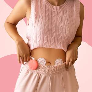 Masajeador TENS Recargable USB Welme WME para Alivio del Dolor Menstrual en Mujeres, Control de Intensidad, Portátil, Alivio de Cólicos, Uso Médico - Product Image 1