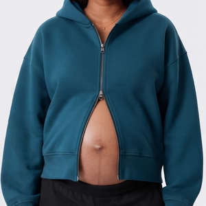 Sudadera de Maternidad para Uso Diario, Sudadera de Maternidad de Manga Larga para Mujer, Sudadera de Embarazo con Cierre para Invierno - Product Image 5
