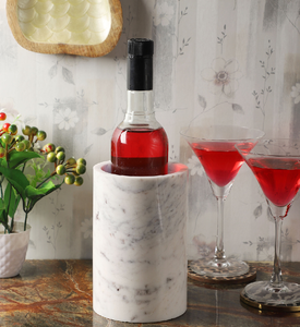 Seau à glace en marbre au design moderne, refroidisseur de vin pour la maison et le jardin - Product Image 1