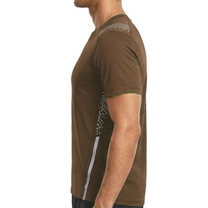 Camiseta Deportiva para Hombre, Ajustada, Reflectante, 100% Poliéster, Manga Corta, para Gimnasio, Secado Rápido, Compresión - Product Image 5