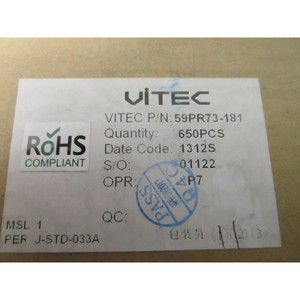 1 ล็อตจำนวน 650 ชิ้น ViTEC 59PR73-181, 101951 - อุปกรณ์และชิ้นส่วนเซมิคอนดักเตอร์มือสองระดับโลกที่เชื่อถือได้ที่ - Product Image 6