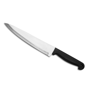 Couteau de chef professionnel en acier inoxydable avec manche noir, couteau à découper la viande, couteau à trancher, outil de préparation alimentaire robuste pour la cuisine - Product Image 1