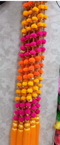 Colorful Plastic Tassel <b>Garland</b> Hanging Home Decor Bohemian Style Indoor Living Room Decoration Multicolor Irregular Shape - Product Image 2