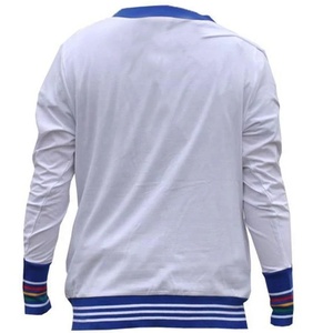 Men's White Blue Breathable Cardigan Knitted Full Sleeve Winter <b>Pullover</b> <b>Sweater</b> - Product Image 2