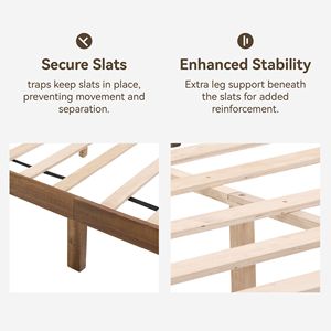 Struttura Letto King Size in Legno Premium, Design Robusto e Durevole per Casa Moderna, Crea Senza Sforzo una Camera da Letto Confortevole - Product Image 4